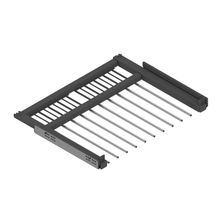 картинка Держатель выдвижной PANSY для одежды (брючница)с лотком для аксессуаро в секцию 500-600 мм, антрацит от магазина SEFI