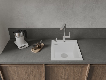 картинка Мойка Rivelato ZENO 4150 1-чаш 410*500 Белый 101 от магазина SEFI