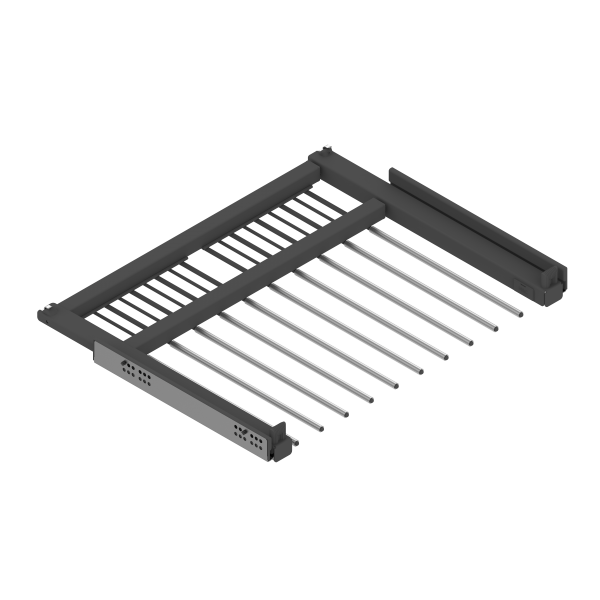 картинка Держатель выдвижной PANSY для одежды (брючница)с лотком для аксессуаро в секцию 500-600 мм, антрацит от магазина SEFI