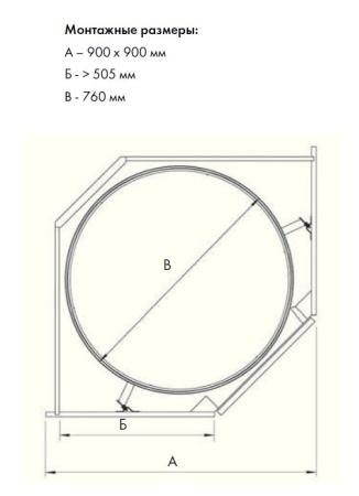 картинка Нижняя угловая карусель COR WHEEL PRO 4/4 без оси от магазина SEFI