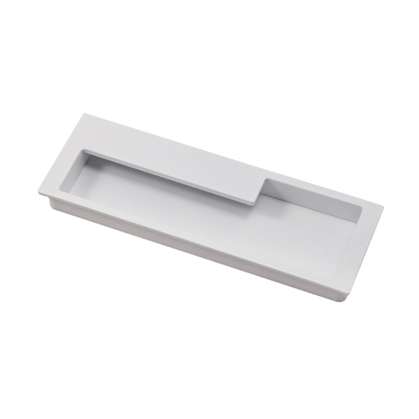 картинка Ручка меб. врезная мет. NOVA 128 матовый белый правая часть AKS от магазина SEFI