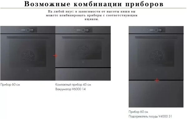 картинка Духовой шкаф V-ZUG Combair V4000 60P C4T-21055 (черное стекло) от магазина SEFI