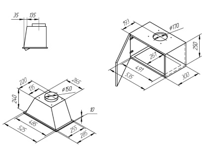 картинка Встраиваемая вытяжка KUPPERSBERG INLINEA 52 BX от магазина SEFI
