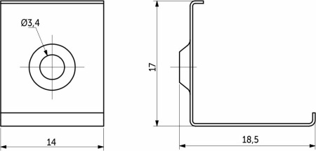 картинка Держатель для углового профиля ORION-1616Q, AKS от магазина SEFI