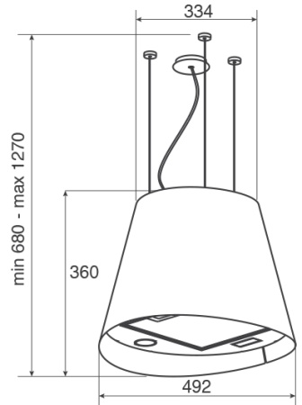 картинка Вытяжка JETAIR GISELA BK/F/50 от магазина SEFI