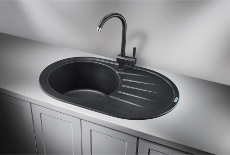 картинка Мойка Granula 7601, черный, СтандАРТ кварц от магазина SEFI