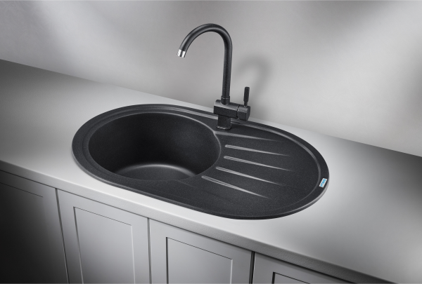 картинка Мойка Granula 7601, черный, СтандАРТ кварц от магазина SEFI