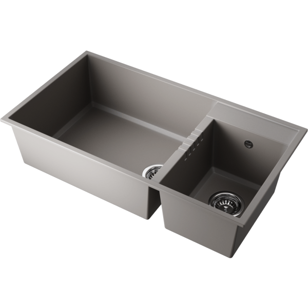 картинка Мойка Omoikiri Tedori 85-2-U-GR Tetogranit/leningrad grey от магазина SEFI