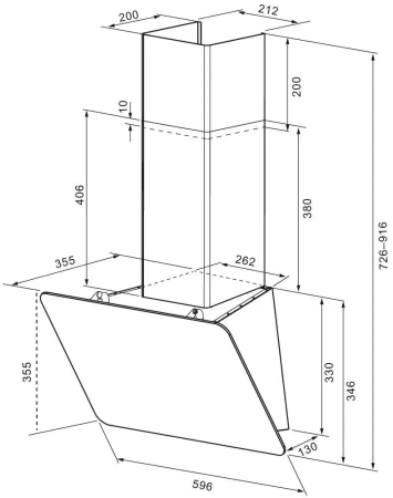 картинка Вытяжка Krona ROVENA 600 black S от магазина SEFI