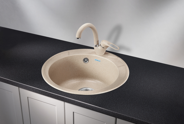 картинка Мойка Granula 4802, бежевый, СтандАРТ кварц от магазина SEFI