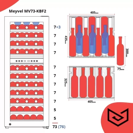 картинка Винный шкаф Meyvel MV73-KBF2 от магазина SEFI