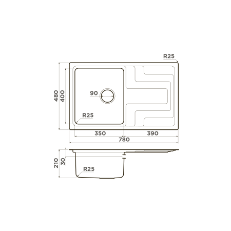 картинка Omoikiri Mizu 78-IN нерж. сталь/нержавеющая сталь от магазина SEFI