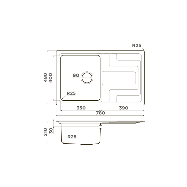 картинка Omoikiri Mizu 78-IN нерж. сталь/нержавеющая сталь от магазина SEFI