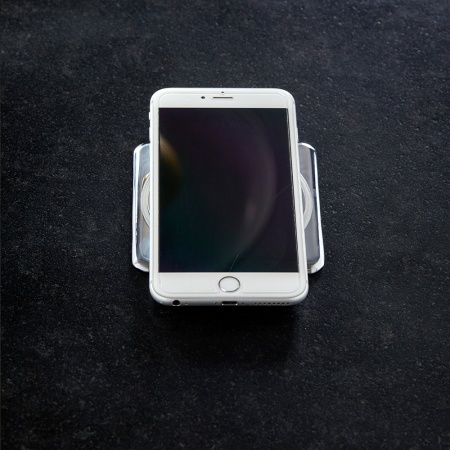 картинка Розетка AUTOMATICK Qi врезная в столешницу, цвет - нержавейка от магазина SEFI