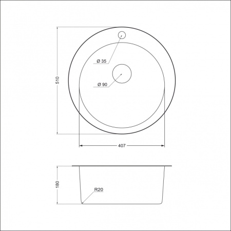 картинка Мойка EMAR 510С, цвет Глянец от магазина SEFI