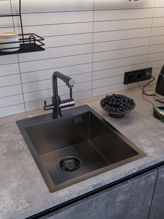 картинка Мойка EMAR 128A, покрытие PVD, цвет Чёрный от магазина SEFI