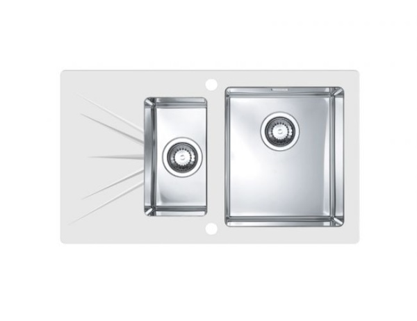 картинка Мойка Alveus KARAT 20 белый 860X500 1+1/2 правая в комплекте с сифоном 1092272 от магазина SEFI