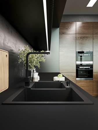 картинка Смеситель для кухни, EMAR 3014, цвет Морион от магазина SEFI