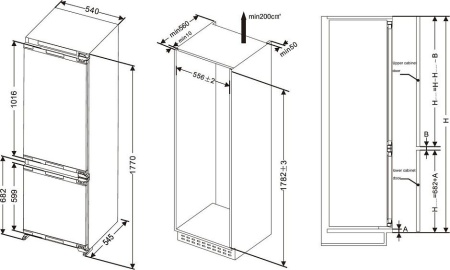 картинка Встраиваемый холодильник HAIER HRF236NFRU от магазина SEFI