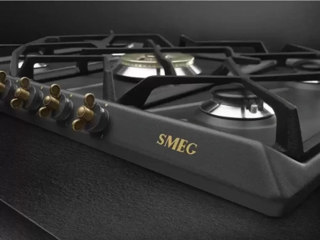 картинка Газовая варочная панель Smeg SRV876AOGH магазин SEFI являющийся официальным дистрибьютором в России  картинка Газовая варочная панель Smeg SRV876AOGH от магазина SEFI