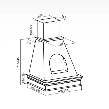 картинка Вытяжка рустика LEX ANCONA 600 Ivory от магазина SEFI