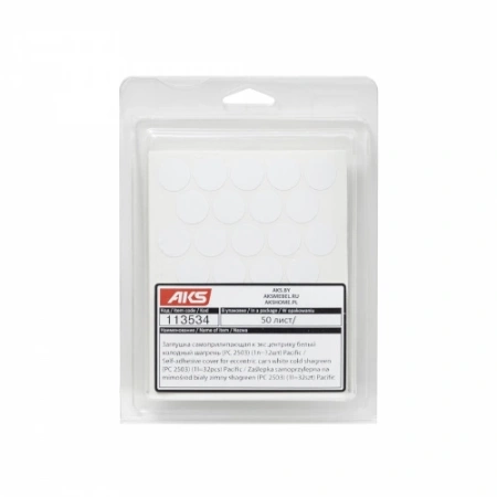 картинка Заглушка самоприлипающая к эксцентрику белый холодный шагрень (PC 2503) (1л=32шт) Pacific от магазина SEFI