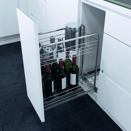 картинка Выдвижная корзина для бутылок с доводчиком, ширина фасада 300 мм от магазина SEFI