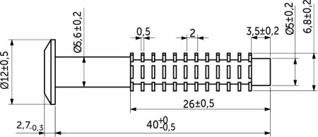 картинка Конфирмат пластиковый 6,8*40 (уп/5тыс.шт), РП от магазина SEFI