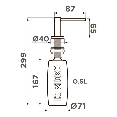 картинка Дозатор Omoikiri OM-10-C латунь/хром от магазина SEFI