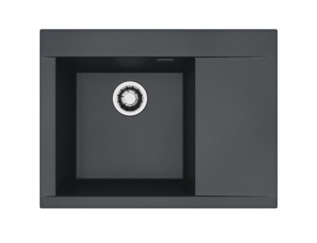 картинка Мойка Alveus PURE-G 60L ALGRANIT DEEP BLACK-A90 680X520X198 с сифоном 1148858 от магазина SEFI