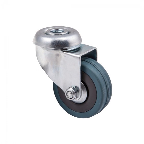 картинка Колесо меб. d50 h70 под винт М10 с рез.ободом, серый AKS от магазина SEFI