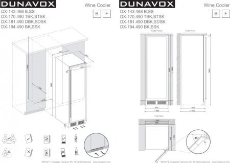 картинка Винный шкаф Dunavox DX-194.490MBK от магазина SEFI