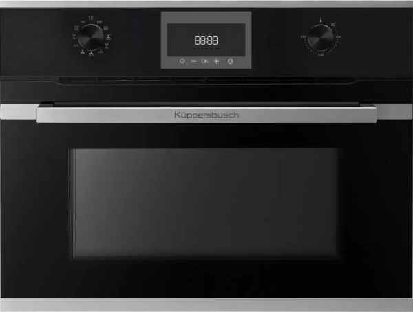 картинка Компактный духовой шкаф с микроволнами Kuppersbusch CBM 6330.0 S1 Stainless Steel от магазина SEFI