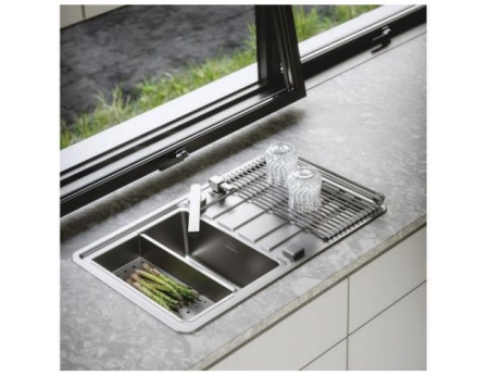 картинка Мойка RANDO 30 SAT 790 X 500 в комплекте с сифоном 1127251 от магазина SEFI