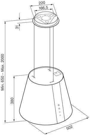 картинка Вытяжка Krona HOLLY ISOLA 500 BLACK S от магазина SEFI