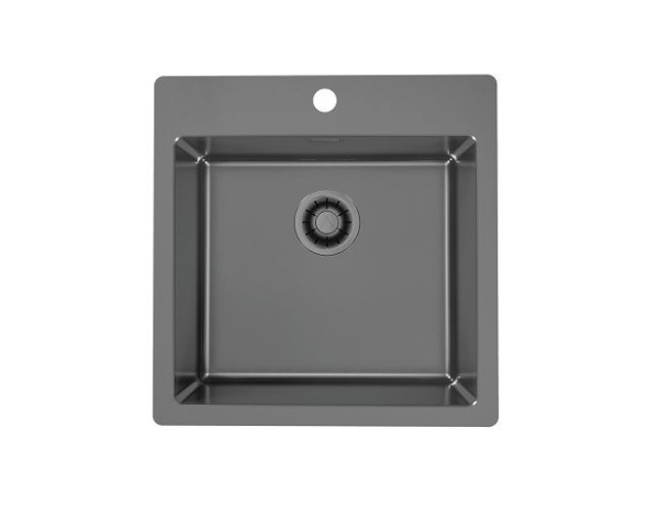 картинка Мойка Alveus PURE MONARCH 30 new ANTHRACITE FS 515X525 в компл. с выпуском без сифона, от магазина SEFI