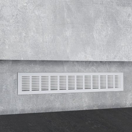 картинка Решетка вентиляционная 480х80мм серебро алюминий AKS от магазина SEFI