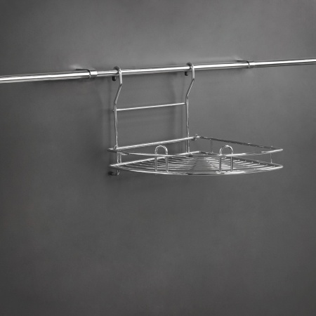 картинка Корзина на трубу d16 угловая одинарная большая CWJ201 хром AKS от магазина SEFI