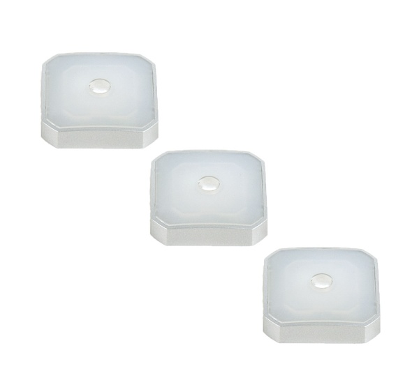 картинка Комплект: 3 светодиодных светильника TAKKA Set3, комплект 3.6Вт, 350mA, 3 каб. 2м с раз.Bus, трансформатор серебристый/свет натуральный от магазина SEFI