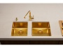 картинка Мойка Alveus QUADRIX MONARCH 30 NEW BRONZE 450X450X200 в компл. с выпуском без сифона, от магазина SEFI