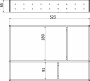 картинка Комплект разделителей L550 универсальный металлический Organizer нержавеющая сталь (523*293*65) AKS от магазина SEFI