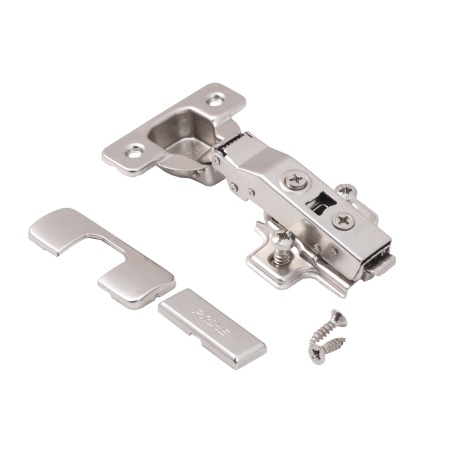 картинка Петля накладная с доводчиком 45мм h0 clip-on PRIME by AKS (еврошурупы, заглушки) (упак.-2шт.) от магазина SEFI