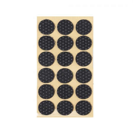 картинка Подкладка самоприлипающая фетровая прорезиненная d25мм (1упак.=18шт), черная, Folmag от магазина SEFI