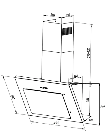 картинка Наклонная Вытяжка LEX Mika 500 Ivory от магазина SEFI