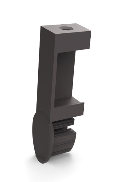 картинка Система организации пространства INTERNA Штангодержатель для овальной штанги с креплением к полке, левый, антрацит от магазина SEFI