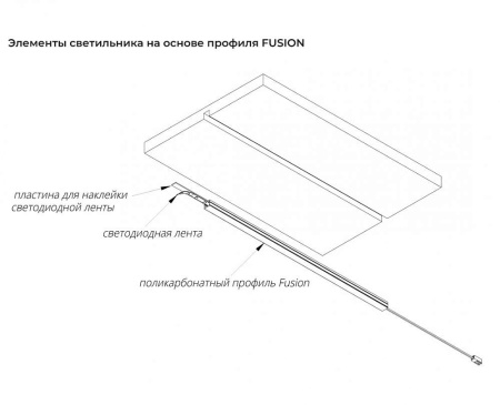 картинка Рассеиватель Fusion 3000мм, серый магазин SEFI являющийся официальным дистрибьютором в России  картинка Рассеиватель Fusion 3000мм, серый от магазина SEFI