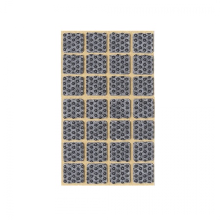 картинка Подкладка самоприлипающая фетровая прорезиненная 20 х 20мм (1упак.=28шт), серая, Folmag от магазина SEFI