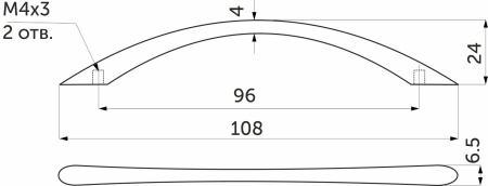 картинка Ручка меб. скоба мет. UP82 96 хром АKS магазин SEFI являющийся официальным дистрибьютором в России  картинка Ручка меб. скоба мет. UP82 96 хром АKS от магазина SEFI