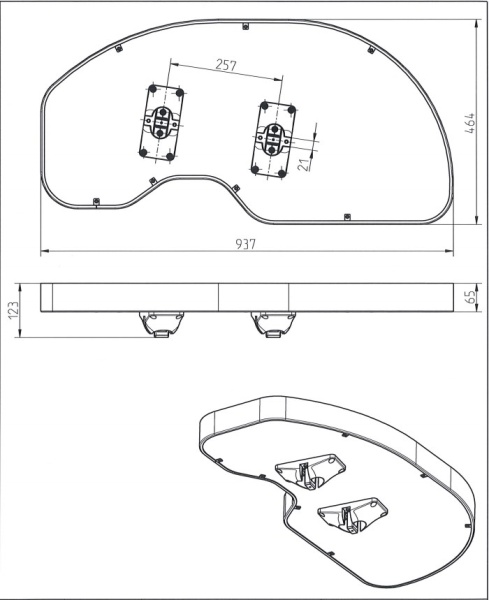 картинка Нижняя угловая карусель CORNERSTONE MAXX PLANERO, фасад 600 мм, корпус 1000 мм, выдвижение - ЛЕВОЕ от магазина SEFI