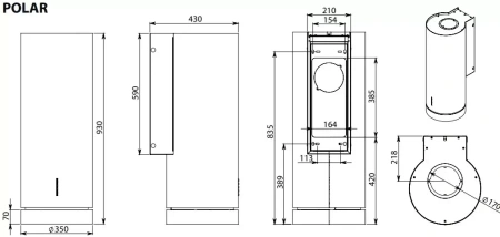 картинка Вытяжка Falmec POLAR X от магазина SEFI